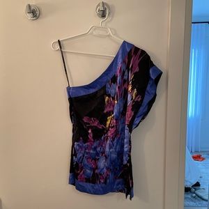 Bebe Floral Blouse 100% Silk